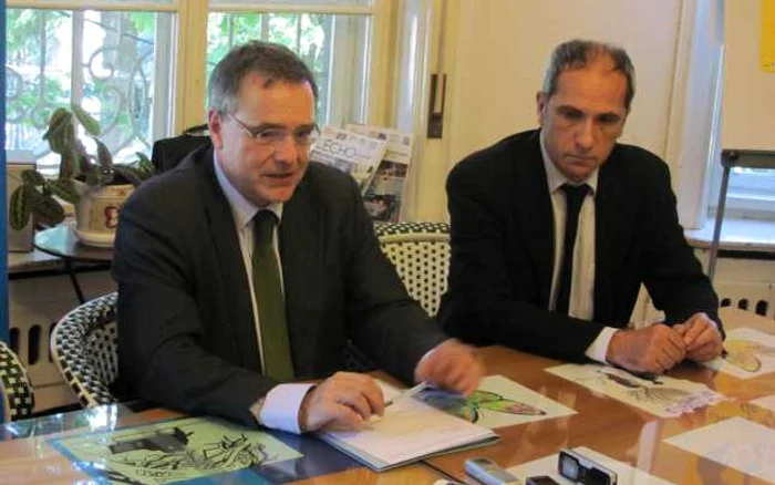Ambasadorul Franţei în România, Francois Saint-Paul (stânga), la Timişoara