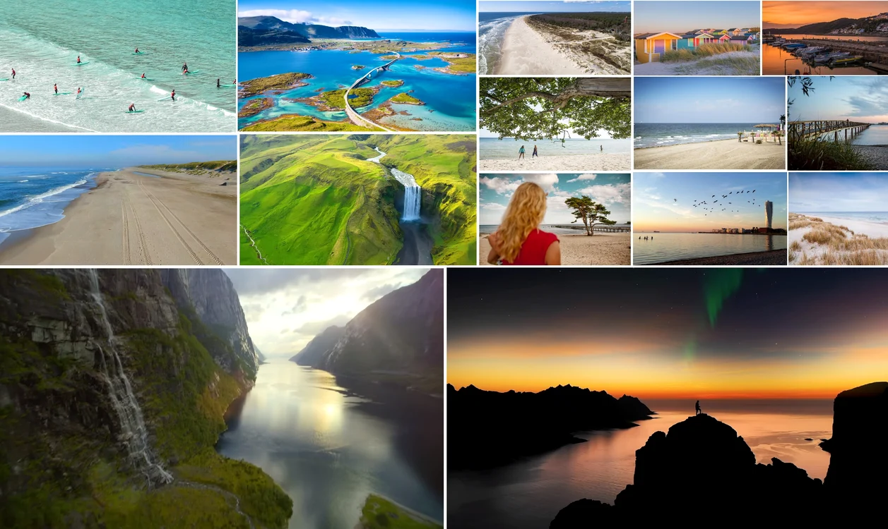 Plajele și peisajele incredibile din Scandinavia și Finlanda Colaj DMS