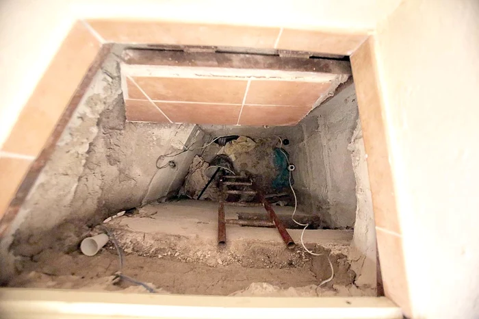 Prin acest tunel, Valentino putea scăpa oricând printre degetele poliţiştilor