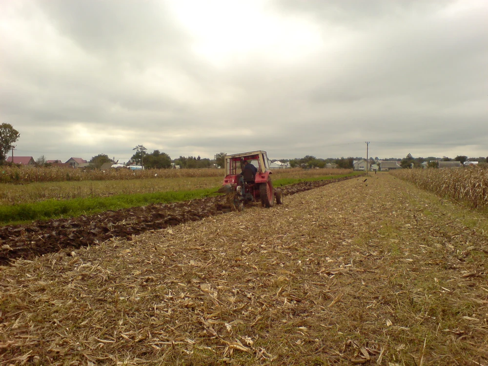 Foto Adevărul/Agricultorii îşi rup utilajele în pământul tare ca betonul 