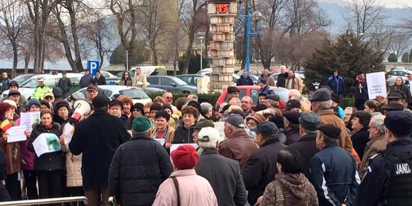 protest orsova gunoaie FOTO facebook Sorin Lolea