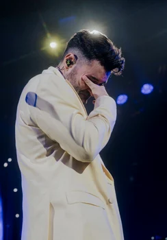 Smiley a plâns pe scena Sălii Palatului foto: arhiva personală