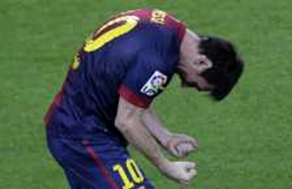 Messi a celebrat în stilul său caracteristic bucuria marcării golului 300 pentru Barcelona în Primera Division FOTO Mediafax
