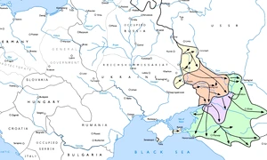 Harta Frontului de Est, în perioada 7 Mai – 18 Noiembrie 1942 (© Wikimedia Commons)