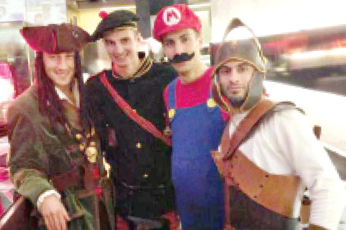 Paul s-a distrat alături de  coechipieri  la vestitul  carnaval  veronez