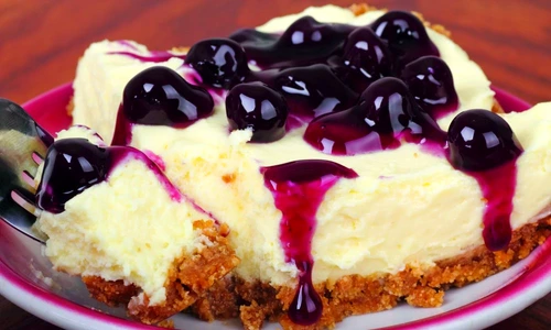 prajitura cu branza si dulceata de afine (cheesecake) jpeg