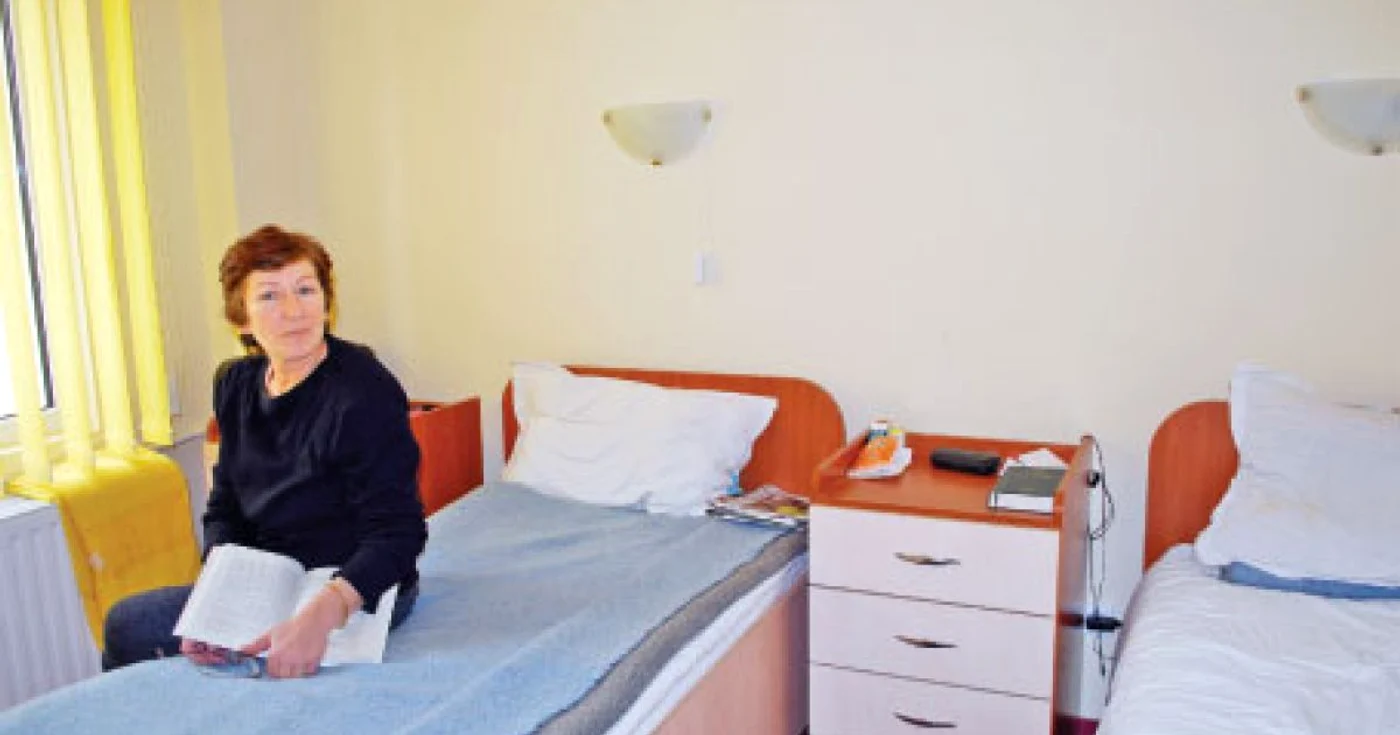 Mariana Moglan (58 de ani),  din Întorsura Buzăului, este încântată de saloanele în care este internată