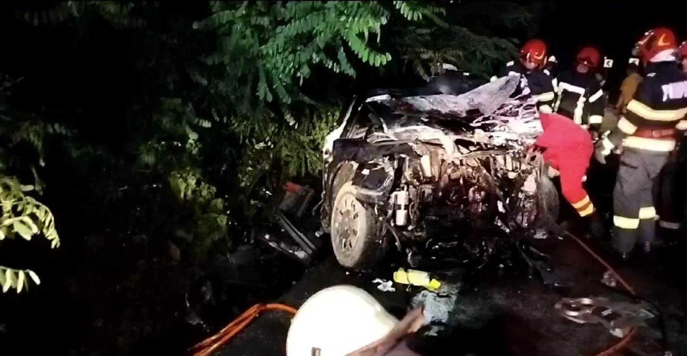 Accident pe Valea Oltului FOTO Captură video