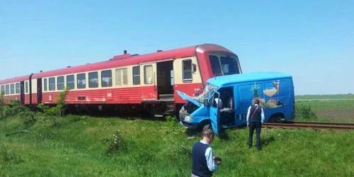 Accident de tren în Timiş FOTO ISU Banat