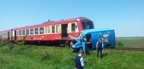 Accident de tren în Timiş FOTO ISU Banat