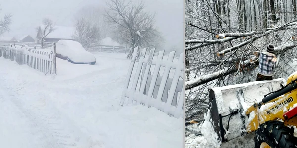 Zăpezi în Ținutul Pădurenilor. Foto: Primăria Cerbăl