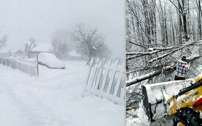 Iarna a lovit în Ținutul Pădurenilor. Foto: Primăria comunei Cerbăl