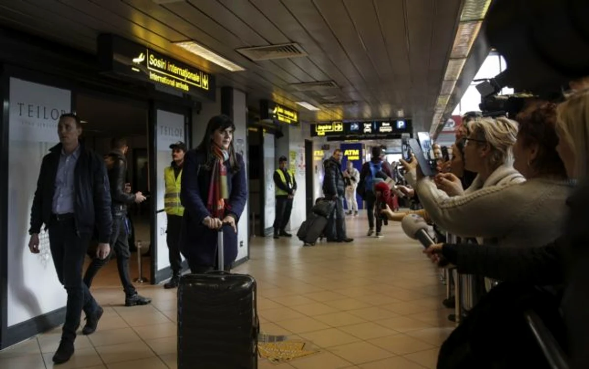 Laura Codruţa Kovesi - Otopeni - întoarcere de la Bruxelles / FOTO Inquam Photos / George Călin / 27 feb 2019