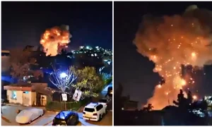 Pakistanul ar fi lansat un atac aerian asupra capitalei Afganistanului. În oraș s-au auzit explozii puternice FOTO: colaj X/@ArmedUpdat1947