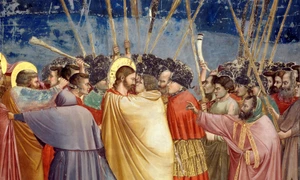 Giotto   Scrovegni    31    Kiss of Judas jpg