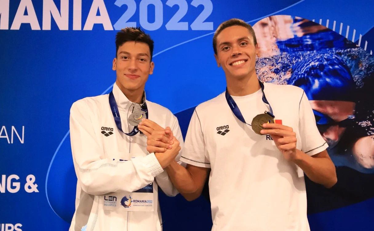 Vlad Stancu și David Popovici, și colegi, și concurenți. Foto Sportpictures