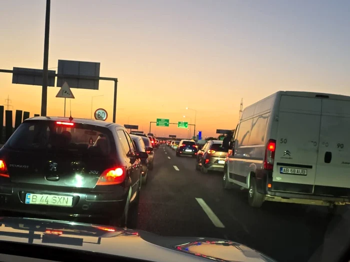 Traficul a fost îngreunat din cauza accidentului rutier/FOTO: Infotrafic