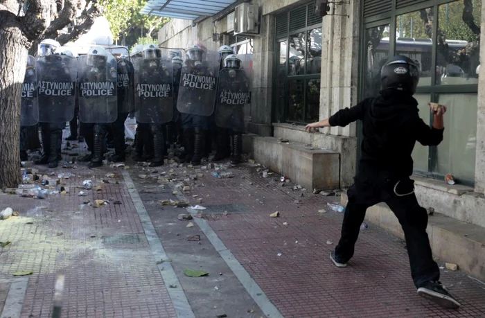 Protestele din Grecia în imagini