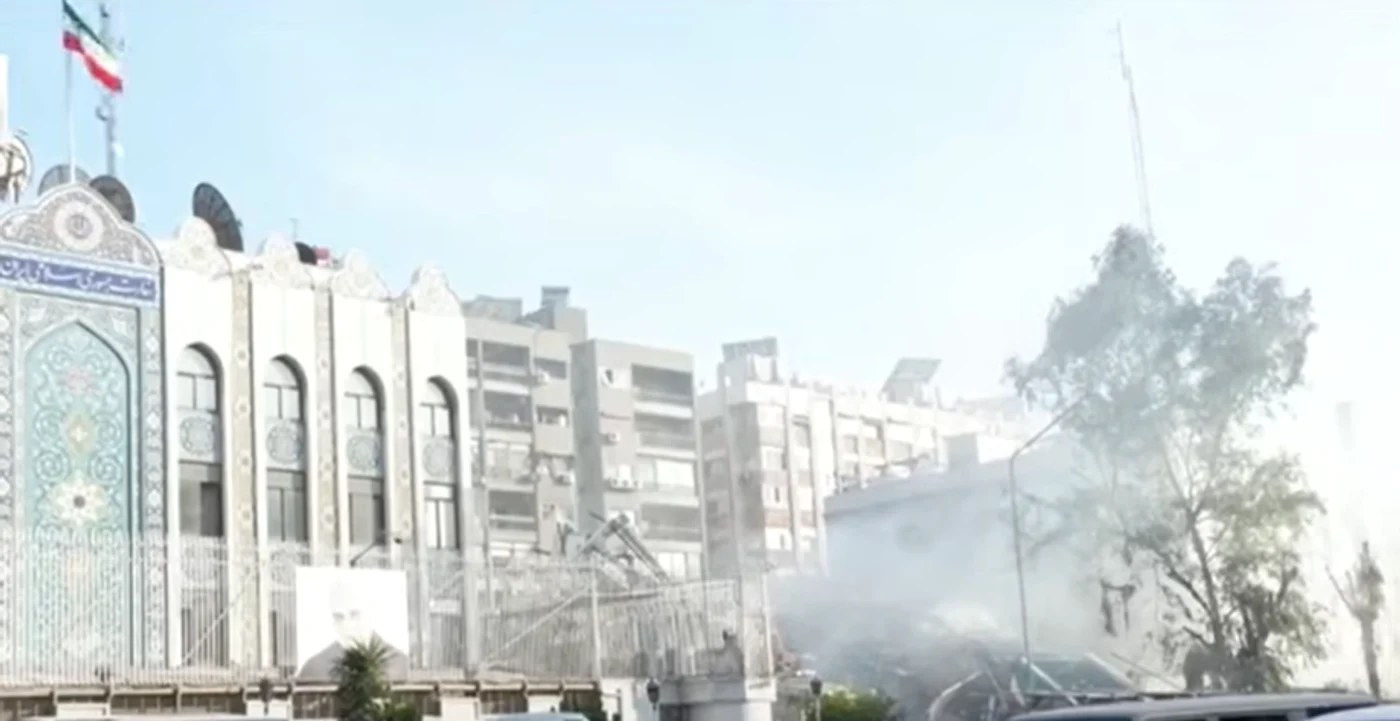 Atacul asupra consulatului Iranului la Damas. FOTO Captură video Fox News