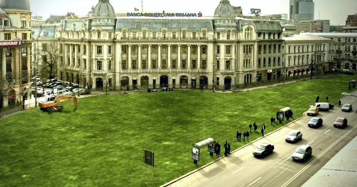 Piaţa Universităţii, înverzită FOTO Ideiurbane.ro/Andrei Popescu