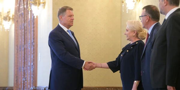 Klaus Iohannis si Viorica Dancila - Consultari cu partidele la cotroceni FOTO presidency.ro