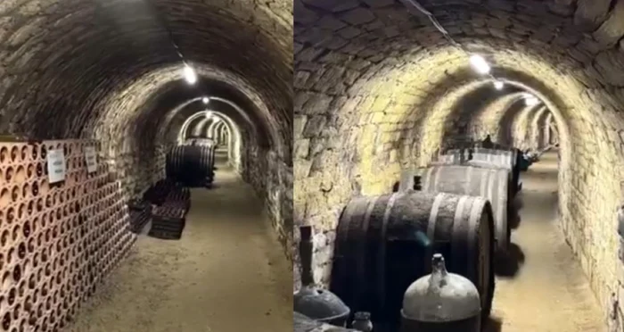 Tunelul secret din Iași unde vinurile și istoria se întâlnesc / foto: colaj captură video