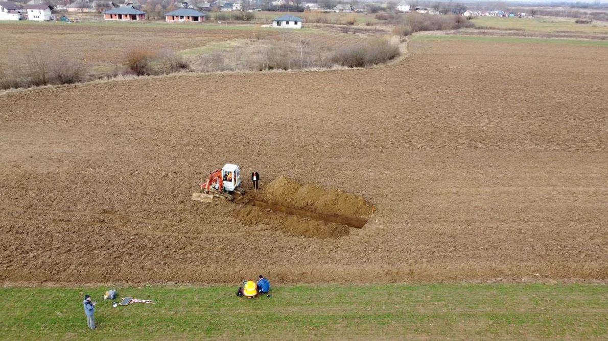Vestigii arheologice descoperite pe traseul viitoarei Centuri a orașului Baia Mare (foto: Muzeul Județean de Istorie și Arheologie Maramureș)