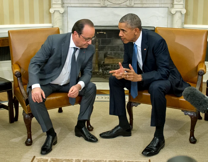 Francois Hollande și Barack Obama au avut o discuție la Casa Albă despre necesitatea de a-și uni forțele împotriva organizației teroriste Stat Islamic