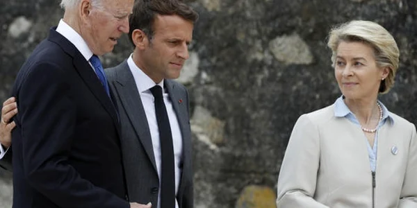 summit g7 11 iunie 2021 Joe Biden Emmanuel Macron Ursula von der Leyen Mario Draghi Yoshihide Suga foto epa efe
