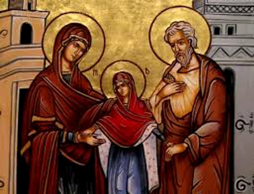 
    Sfinții Ioachim și Ana și-au respectat promisiunea și au dus-o pe fiica lor Maria la Templu  Sursa foto: Doxologia .ro  