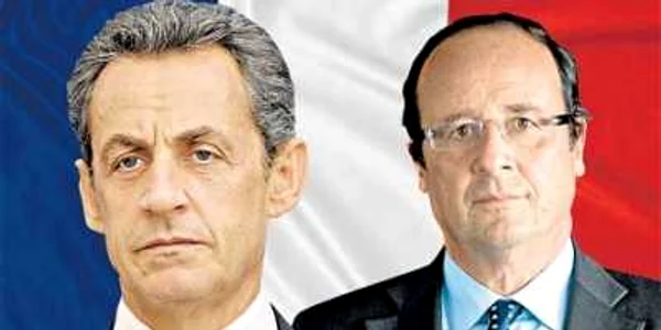 Nicolas Sarkozy și Francois Hollande 