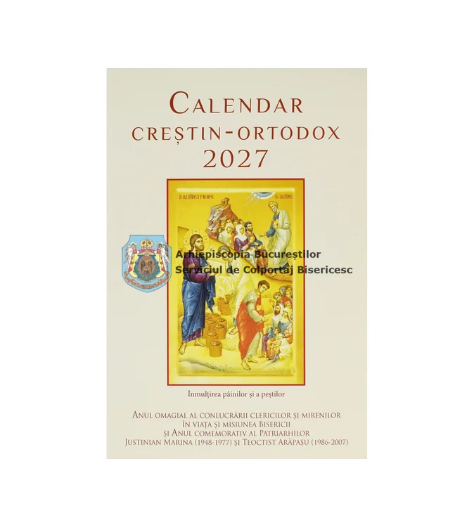 Calendarul creștin ortodox 2027 agendă mică