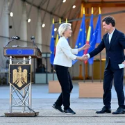 Ursula von der Leyen și Nicușor Dan FOTO Profimedia