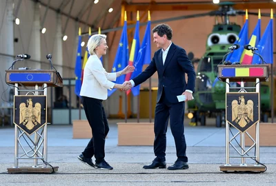 Ursula von der Leyen și Nicușor Dan FOTO Profimedia