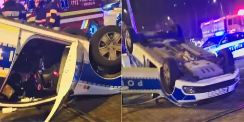 masina de politie rasturanata FOTO Fb Infotrafic Bucuresti Ilfov Buletin de bucuresti jpg