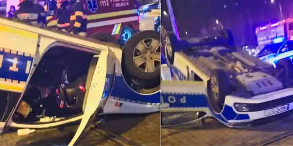 masina de politie rasturanata FOTO Fb Infotrafic Bucuresti Ilfov Buletin de bucuresti jpg