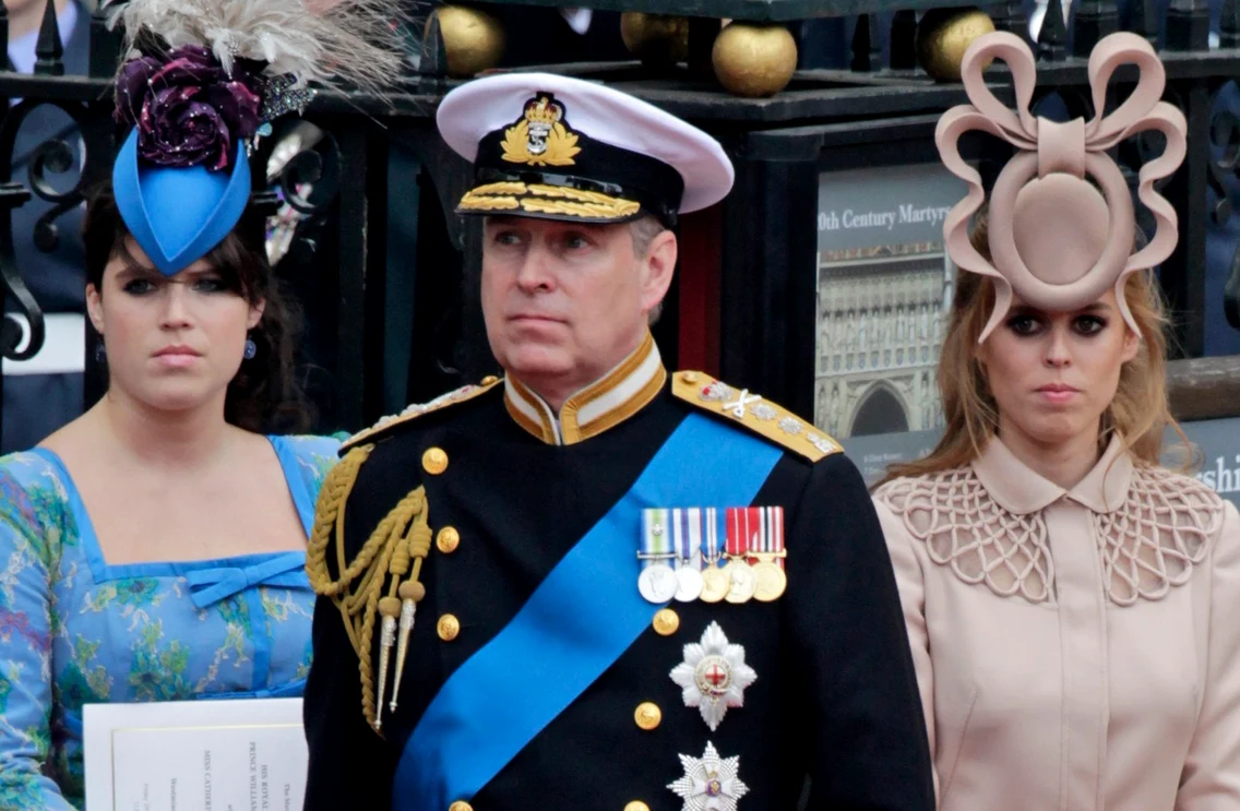 Prințesa Eugenie, Prințul Andrew, Prințesa Beatric. FOTO: Profimedia