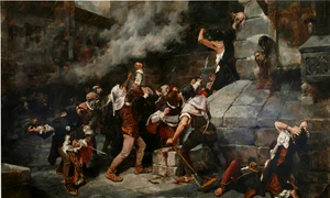 Vicente Cutanda   A los pies del Salvador (1887, Prado) jpg