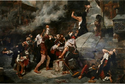 Vicente Cutanda   A los pies del Salvador (1887, Prado) jpg