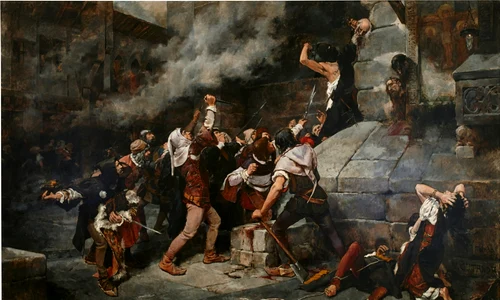 Vicente Cutanda   A los pies del Salvador (1887, Prado) jpg