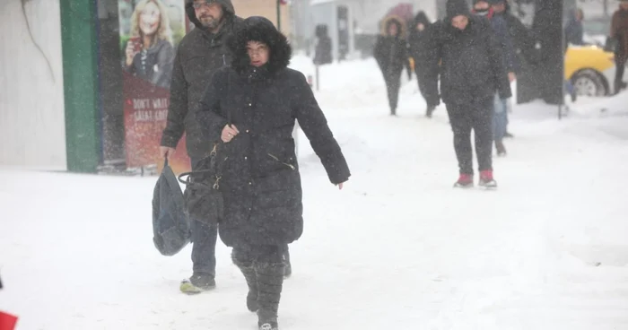 Zăpadă la sfârşitul lunii martie 2018 în Bucureşti. FOTO Dorin Costanda