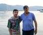 Mircea Bravo, alături de domnul Popa la filmările pentru Moartea în vacanță foto: arhiva personală 