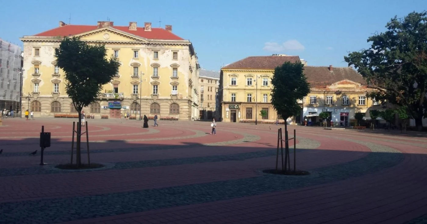Ştefan Cojocnean face ordine în Piaţa Libertăţii FOTO Ştefan Both