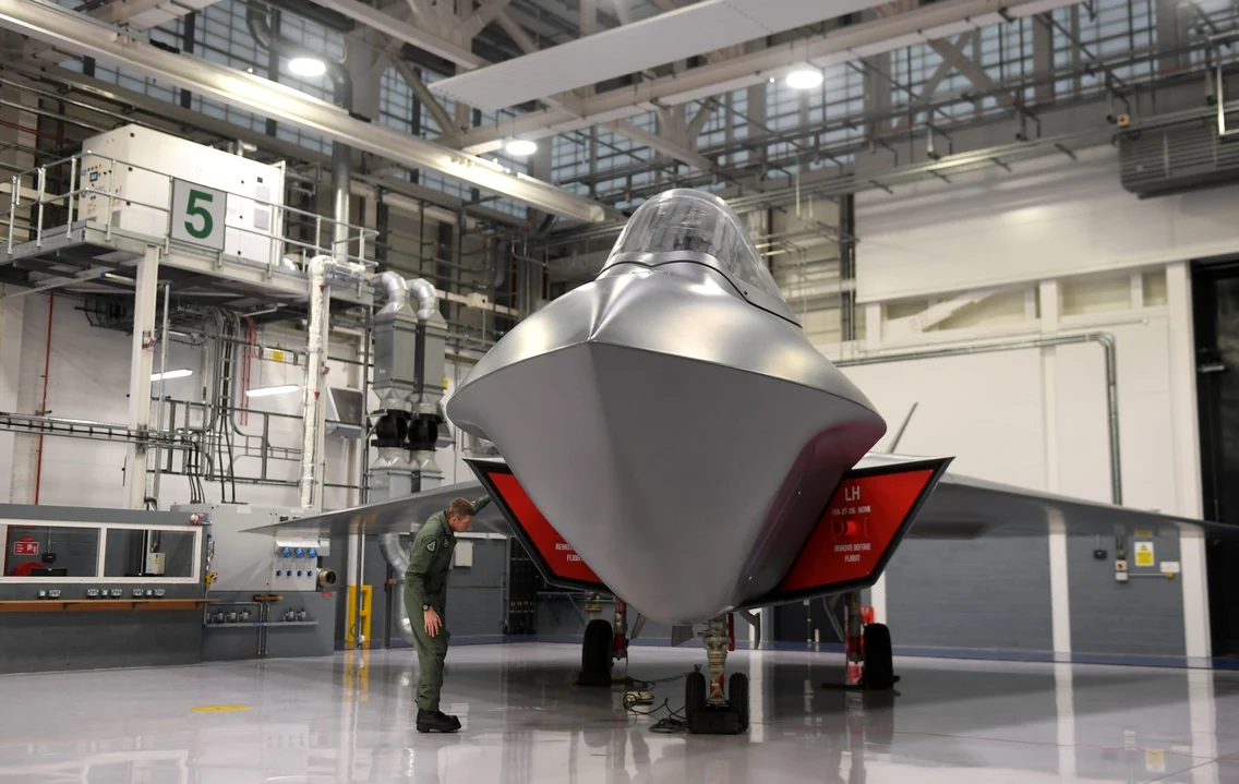 Avion de luptă Tempest fighter jet, care va fi creat în colaborare de Marea Britanie Italia și Japonia. FOTO Profimedia