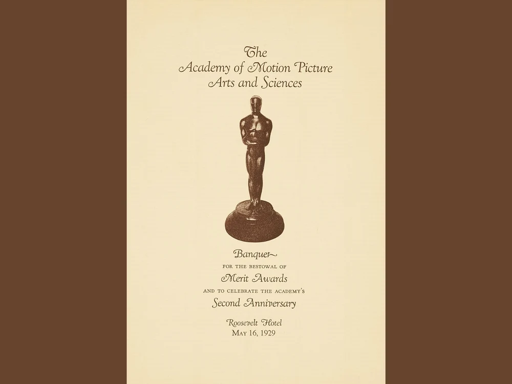 Coperta programului pentru prima gală a Premiilor Oscar/FOTO: Wikipedia