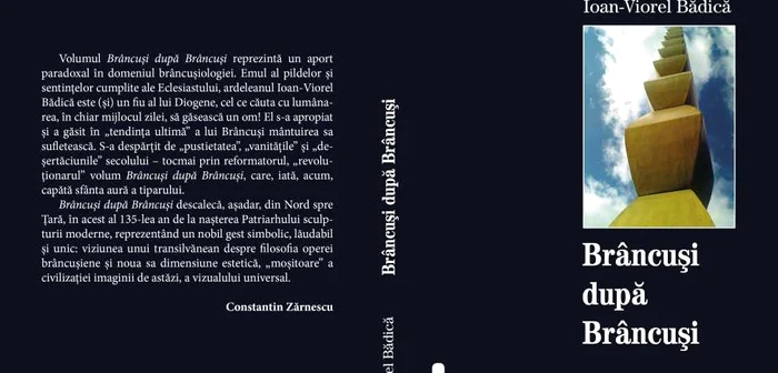 Coperta cărţii "Brâncuşi după Brâncuşi". Foto: Centrul de Cultură şi Artă