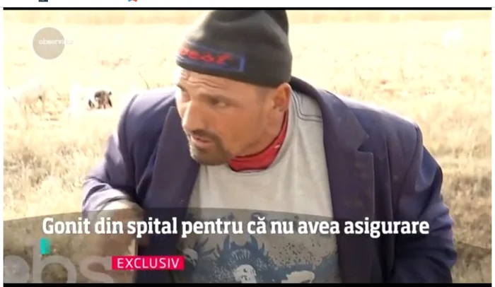 Bărbatul care se târa pe asfalt, în fața Spitalului Județean Călărași, se numește Petre Bălan și este cioban în comuna Borcea. Omul este văduv și are trei copiii în îngrijire.captura: observartorph.ro