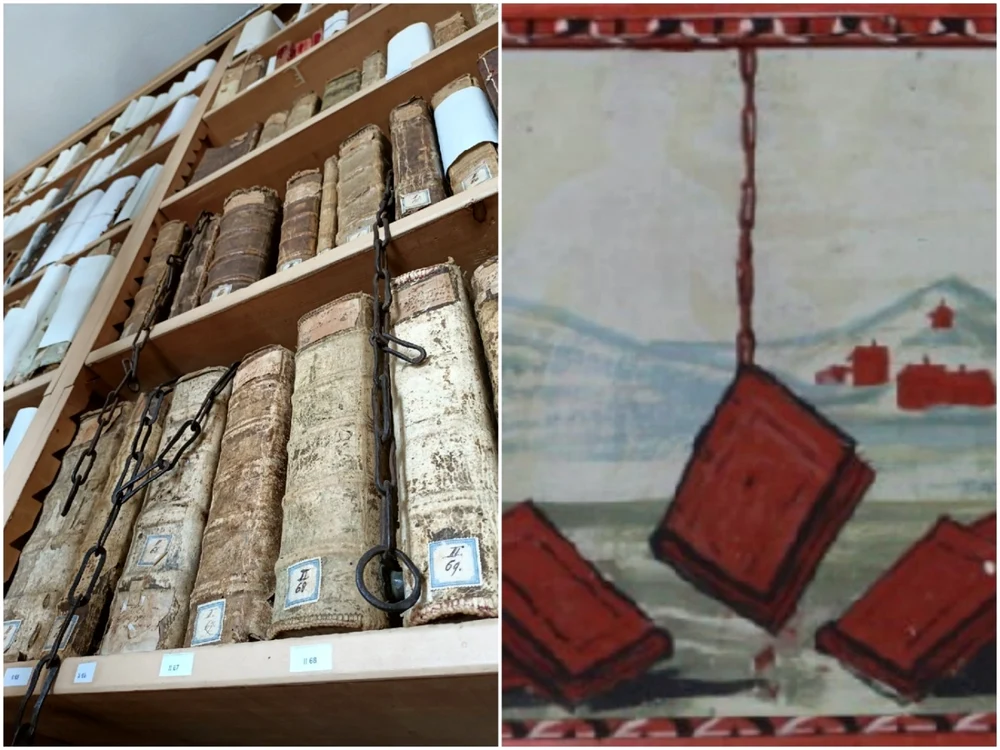carti lanturi biblioteca