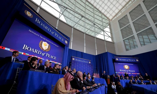 Nicușor Dan la Consiliul pentru Pace FOTO AFP