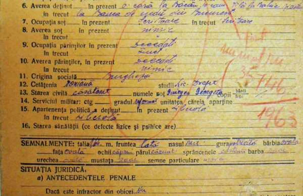 Mircea Cancicov fisa matricola penala